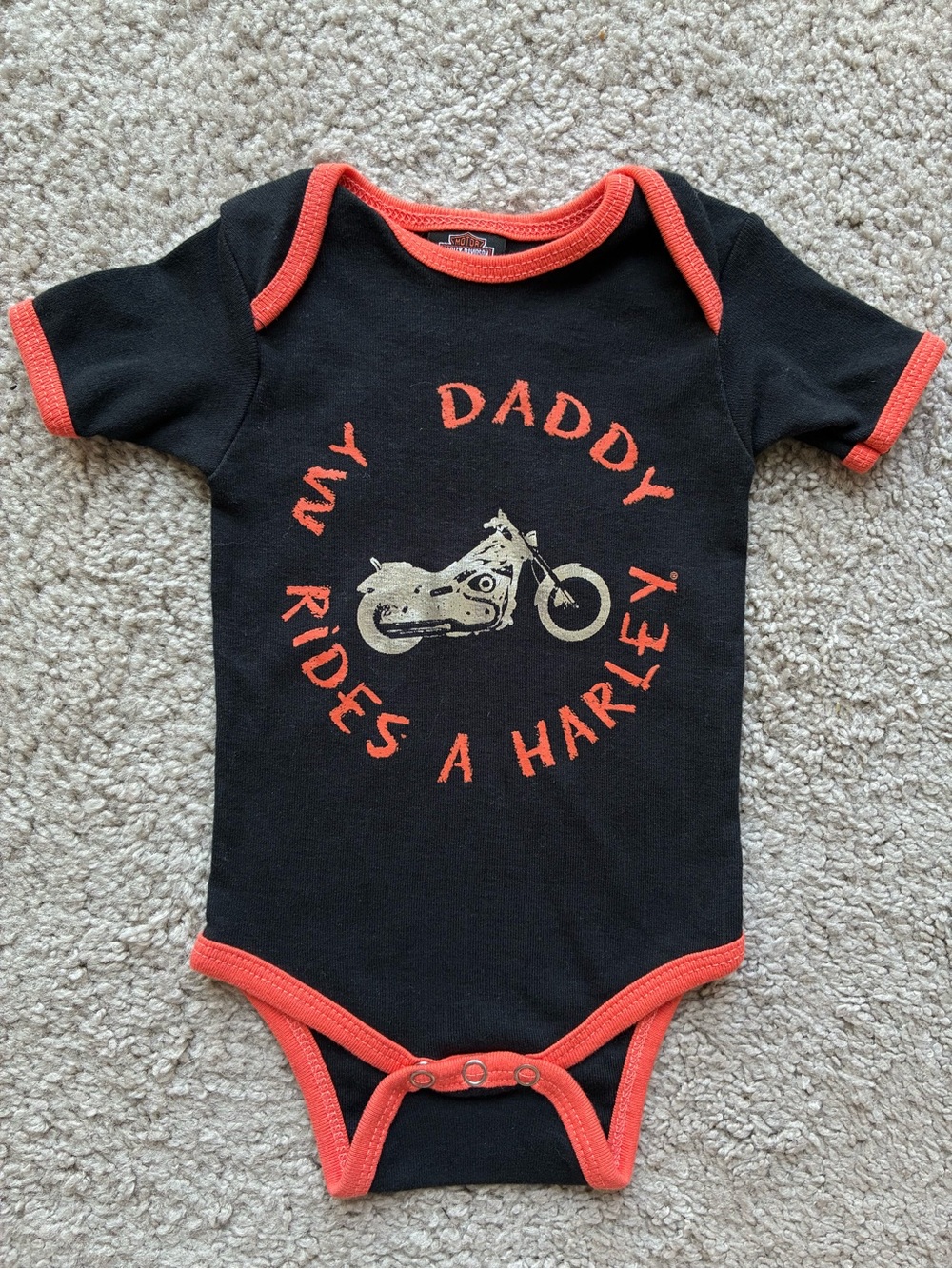 Harley-Davidson Black One-Piece with Orange Trim